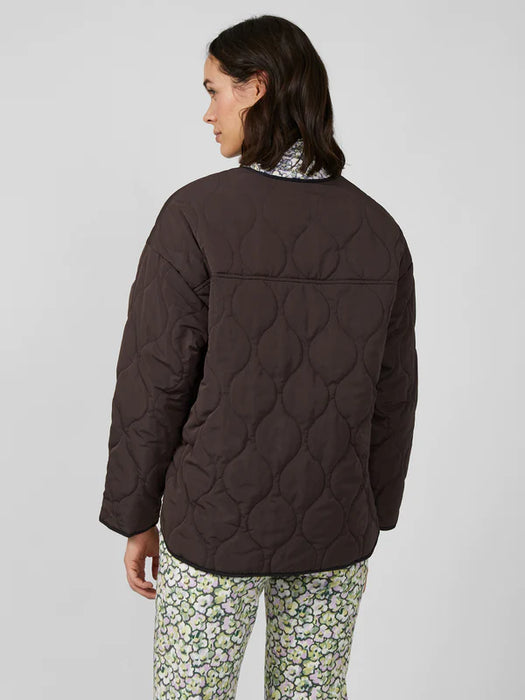 Great Plains Womens Utility Diamond Quilted Parka Coat Cocoa