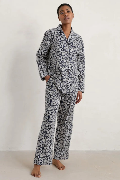 Seasalt Women's View Point Pyjamas - Carved Bloom Maritime