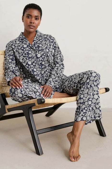 Seasalt Women's View Point Pyjamas - Carved Bloom Maritime