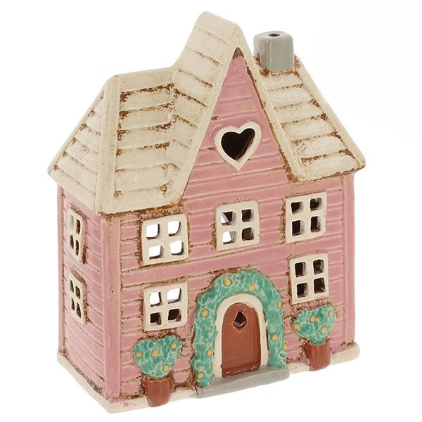 Village Pottery Floral Panel House Pink Large
