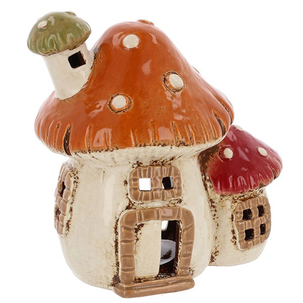 Village Pottery 2 Mushroom House Tealight