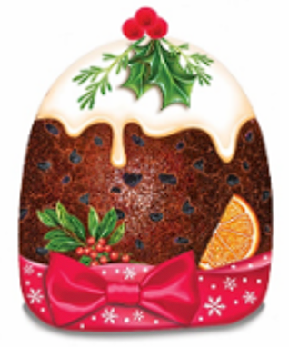 Silver Crane Co Christmas Pudding Tin Filled with Choc Chip Cookies
