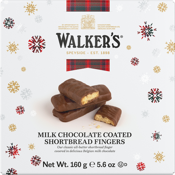 Walker's Festive Milk Chocolate Shortbread Fingers Box