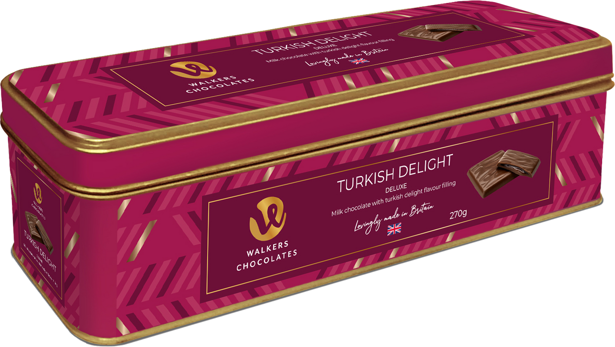 Walkers Milk Chocolate Turkish Delight Thins Deluxe