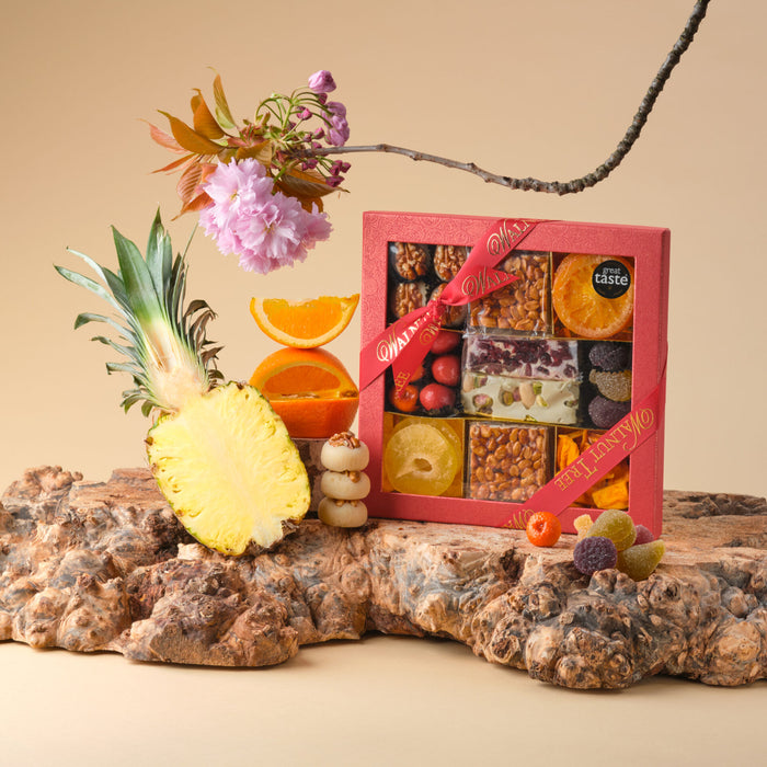 Walnut Tree Marzipan, Nut Brittle, Nougat, Fruit Jellies And Dried Fruit Selection Box