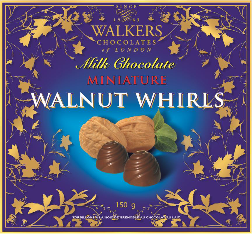 Walkers Chocolates Milk Chocolate Miniature Walnut Whirls — Maple Gifts