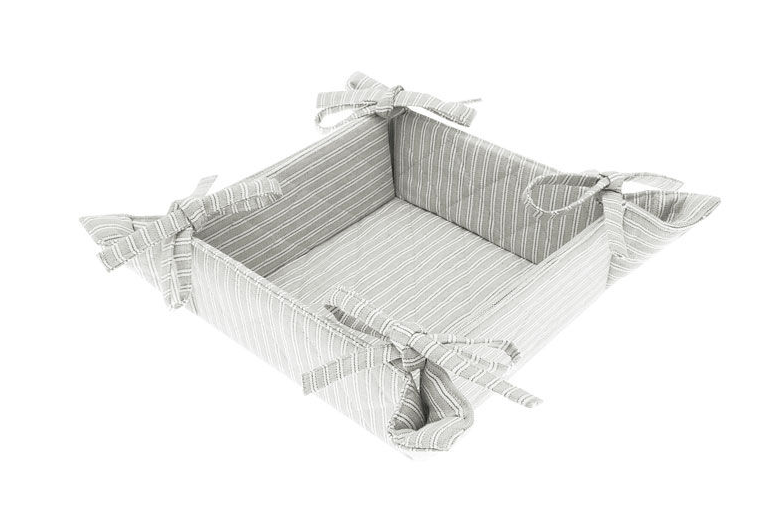 Walton & Co County Ticking Suffolk Grey Bread Basket