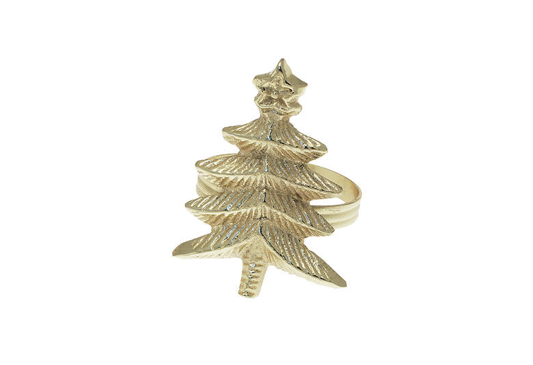 Walton & Co Gold Christmas Tree Napkin Ring