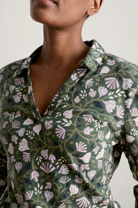 Seasalt Women's Wavecrest Shirt - Folklore Bloom Beech