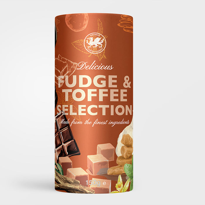 Welsh Chocolate Toffee Fudge Selection Tube