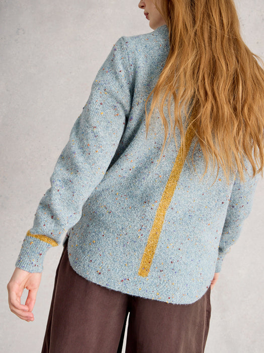 White Stuff Women's Talia Nep Crew neck Jumper In Dusk Green