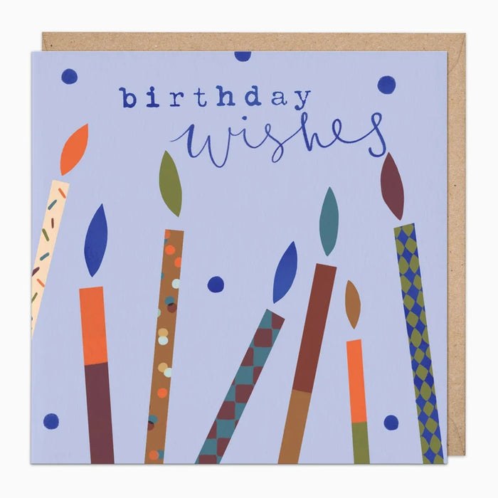 Whistlefish Navy Candles Birthday Card