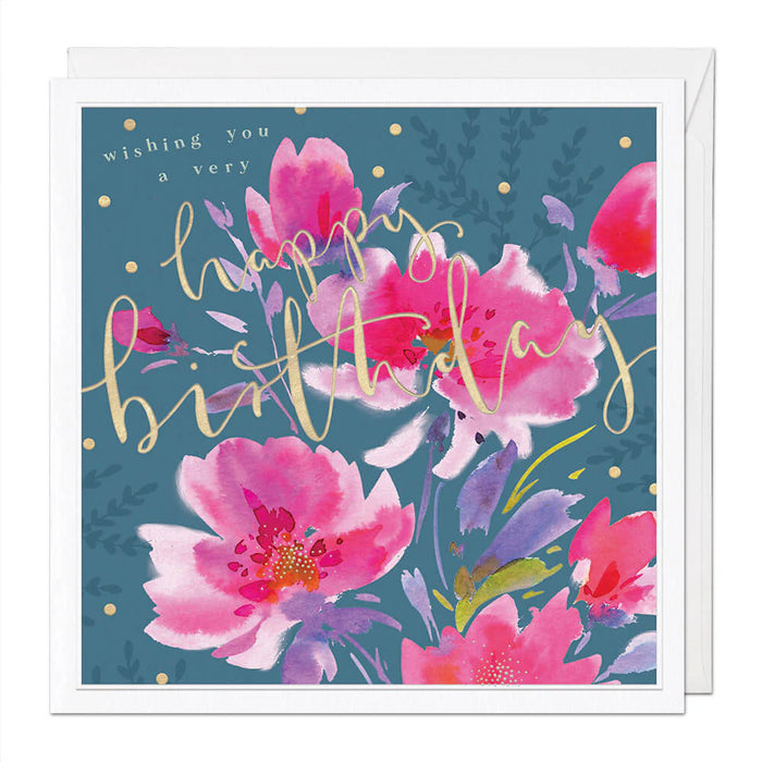 Whistlefish Peony Luxury Birthday Card