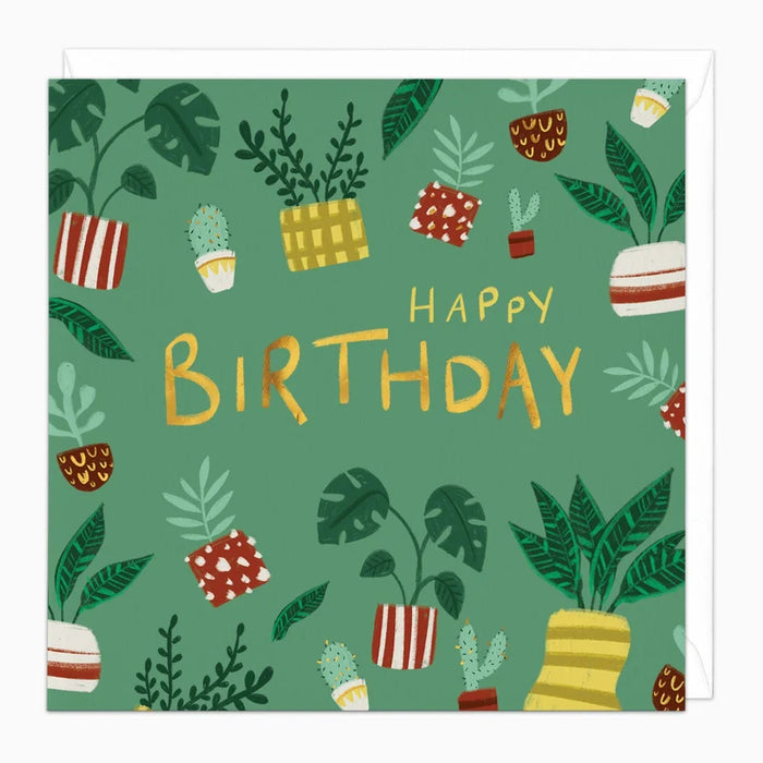 Whistlefish Plant Party Birthday Card