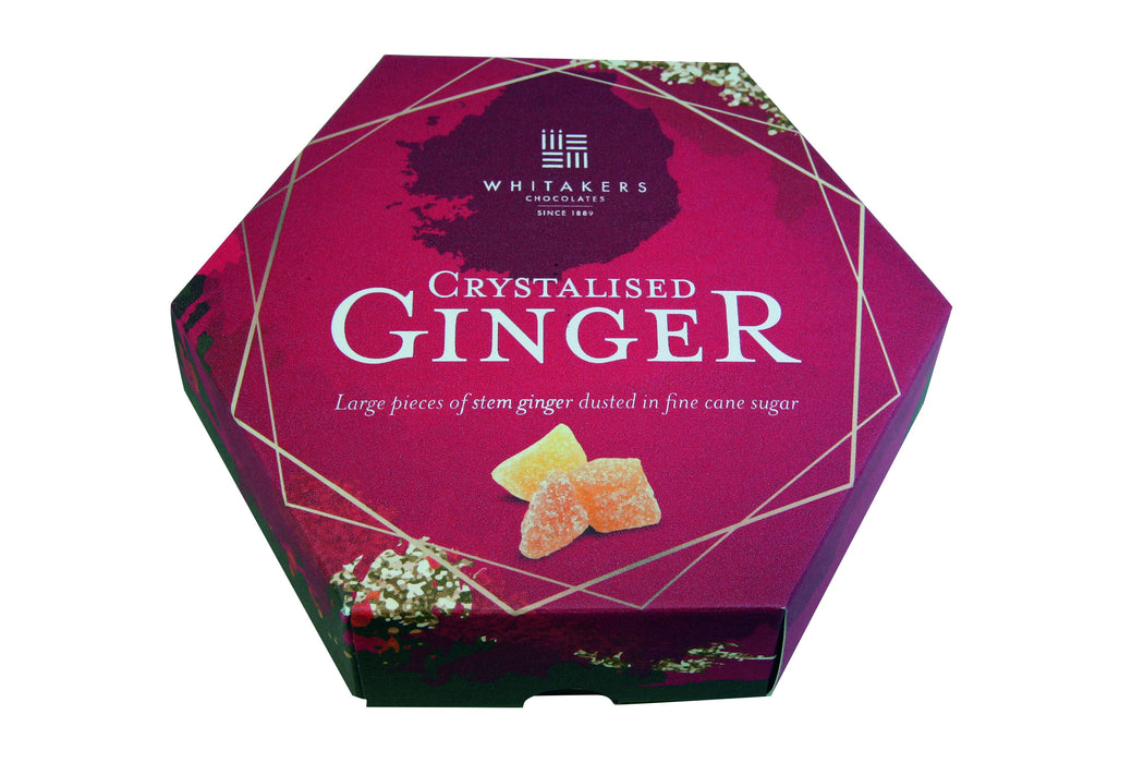 Whitakers Crystalised Ginger In Hexagon Box 200g