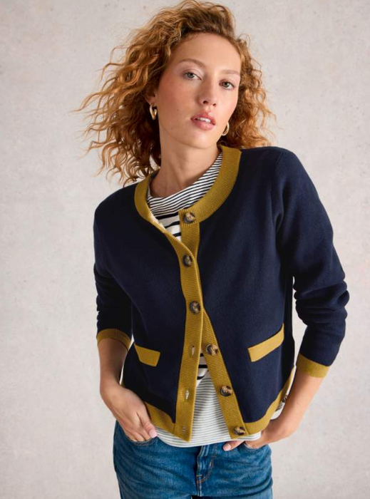 White Stuff Women's Charlotte Long Sleeve Cardi In Dark Navy