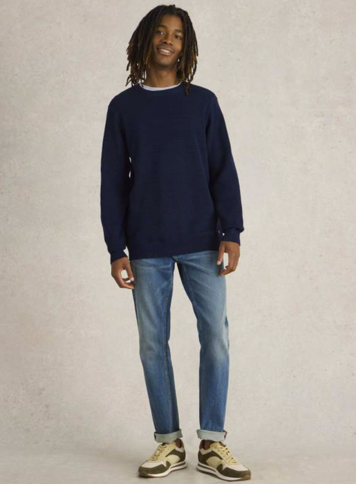White Stuff Men's Attadale Crew Neck Jumper In Dark Navy