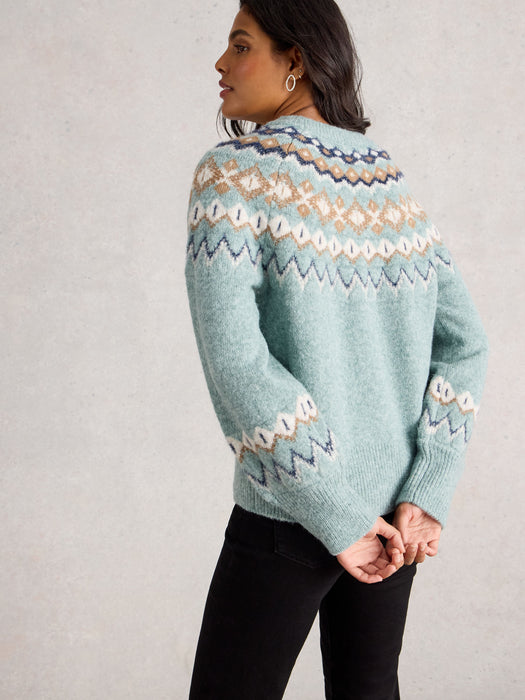 White Stuff Women's Arctic Fairisle Jumper In Blue Multi