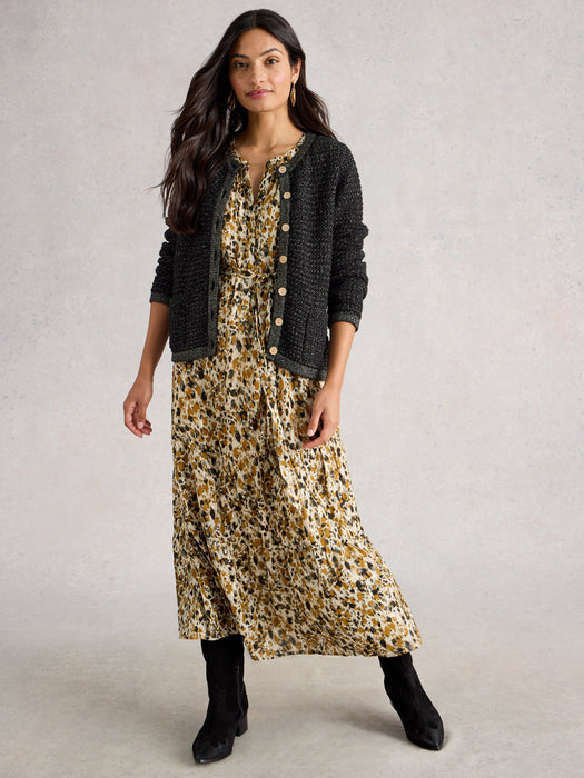 White Stuff Women's Belle Sparkle Cardi In Pure Black