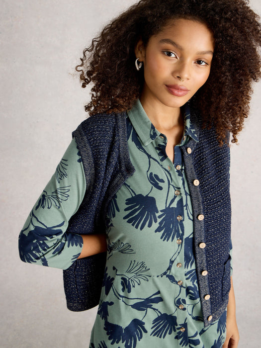 White Stuff Women's Belle Sparkle Tank In Dark Navy