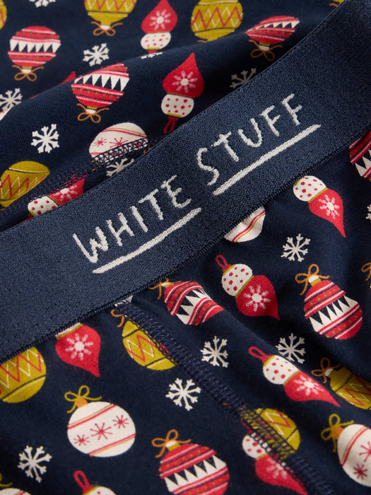 White Stuff Men's Boxers In A Cracker In Navy Print