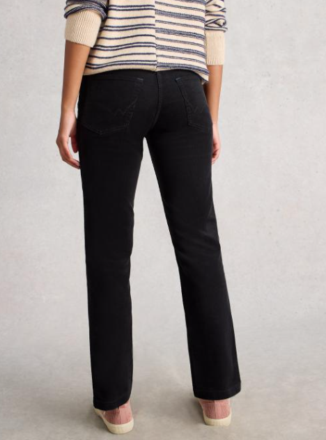 White Stuff Women's Brooke Cord Straight Trouser In Charcoal Grey