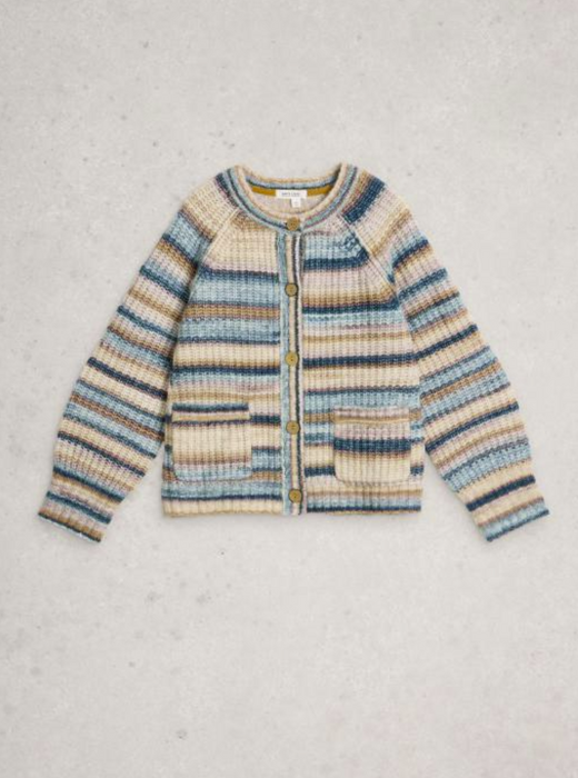 White Stuff Women's Suzanna Crew Cardi In Blue Multi