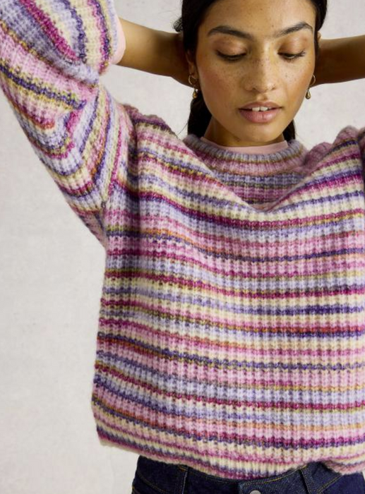 White Stuff Women's SuzannaSpacedye Jumper In Pink Multi