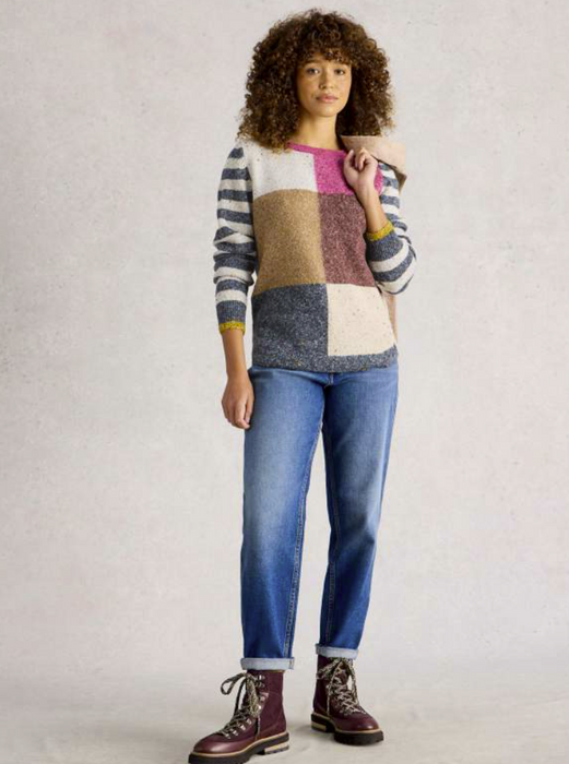 White Stuff Women's Talia Nep Jumper In Pink Multi