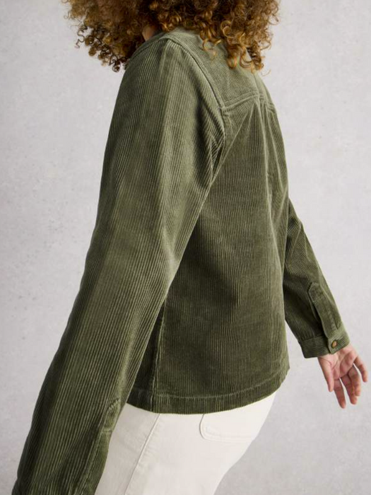 White Stuff Women's Carrie Cord Long Sleeve Jacket In Dusk Green