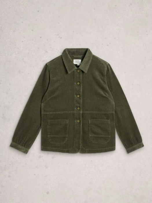White Stuff Women's Carrie Cord Long Sleeve Jacket In Dusk Green