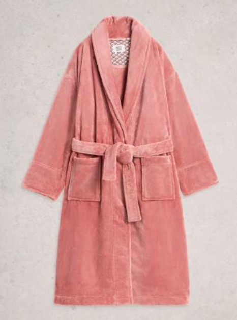 White Stuff Women's Clover Cosy Dressing Gown In Light Pink