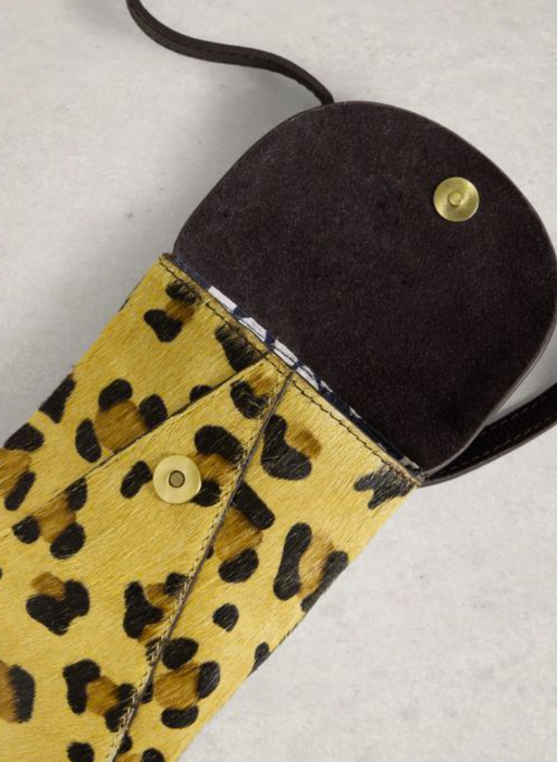 White Stuff Women's Leather Coco Phone Bag In Brown Multi