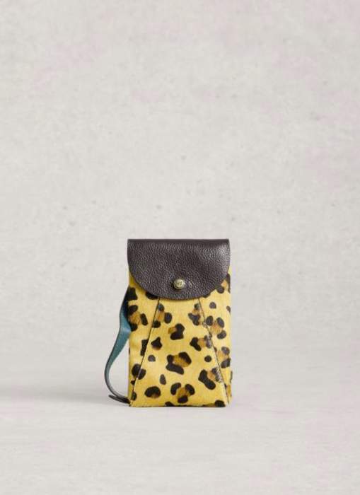 White Stuff Women's Leather Coco Phone Bag In Brown Multi