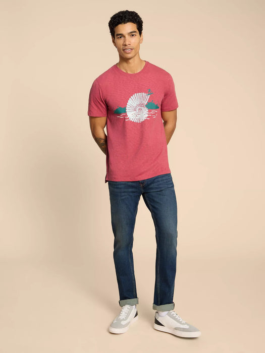White Stuff Men's Coral Print Surf Shell Graphic Tee