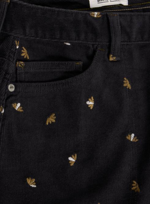 White Stuff Women's Tia Embroidered Cord Skirt In Grey Multi