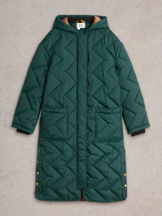 White Stuff Women's Sloane Quilted Coat In Dark Green