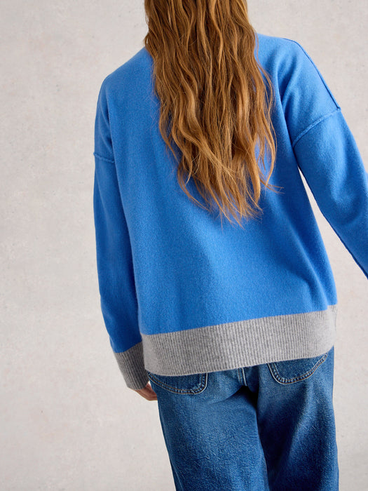 White Stuff Women's Crew Cashmere Jumper In Bright Blue