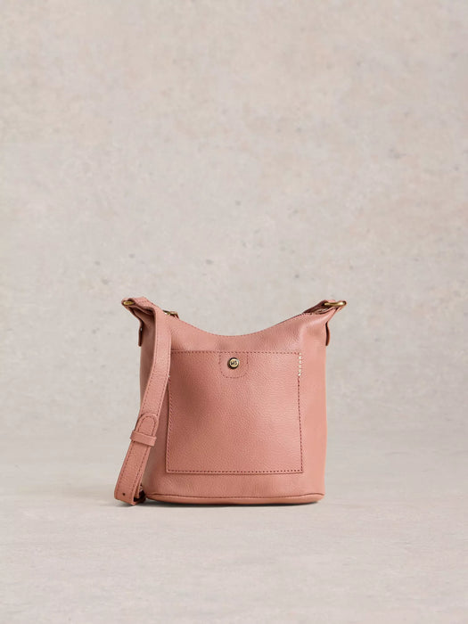 White Stuff Women's Mini Leather Fern Crossbody In Mid Pink