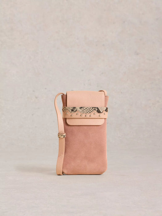 White Stuff Women's Emmy Leather Phone Bag In Dusty Pink