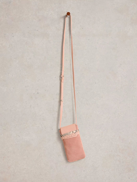 White Stuff Women's Emmy Leather Phone Bag In Dusty Pink