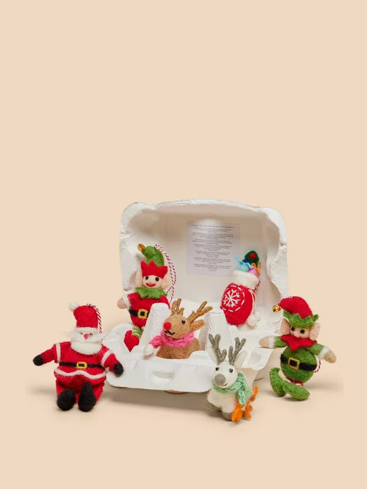 White Stuff Santa Delivery Egg Box - Red Multi