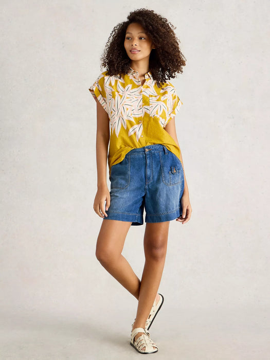 White Stuff Women's Mollie Combat Denim Shorts In Dark Denim