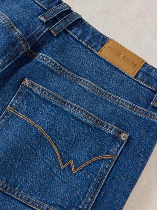 White Stuff Women's Tia Cropped Wide Leg Jean In DK Denim