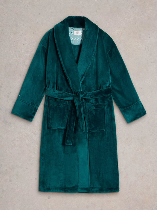 White Stuff Women's Clover Cosy Dressing Gown In Mid Teal