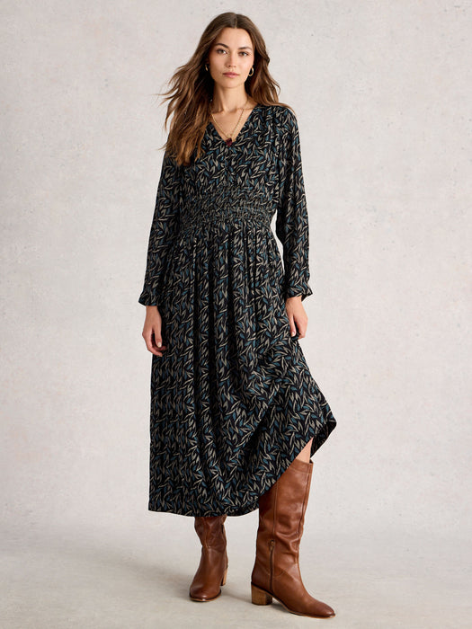 White Stuff Women's Edie Metallic Dress In Black Multi