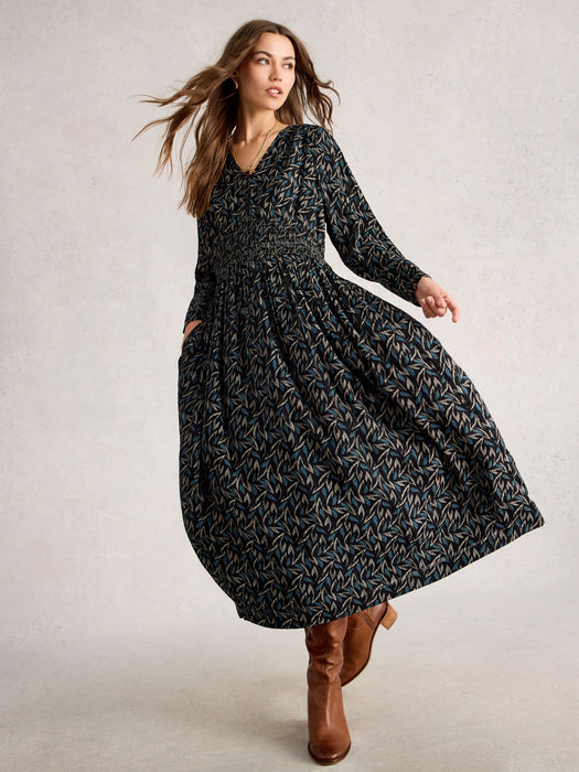 White Stuff Women's Edie Metallic Dress In Black Multi