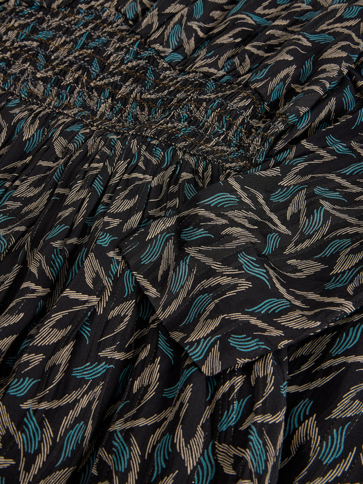 White Stuff Women's Edie Metallic Dress In Black Multi