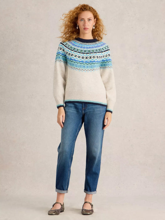 White Stuff Women's Frosted Fairisle Jumper In Natural Multi