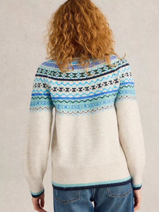 White Stuff Women's Frosted Fairisle Jumper In Natural Multi